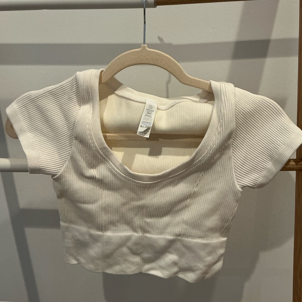 AERIE  White Ribbed Top